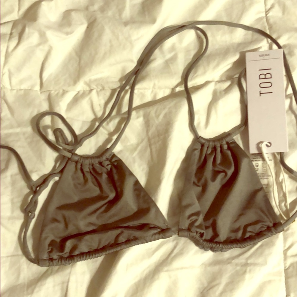 Olive green bikini top